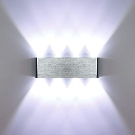 Applique Murale LED 8W Moderne Aluminium Lampe 8 LED Interieur Éclairage Lumières pour Cuisine Escalier Chambre Couloir Salon Les Lampes de Nuit (Blanc Froid) (1/4)