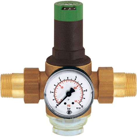 Riegler Druckregler für Trinkw., DVGW-geprüft, R 1, 1,5 - 6 bar, PE max.16 (1/4)