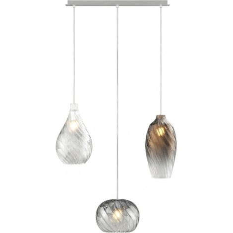 Lampadario moderno top light tide 1242x3+r60x4r3 e27 led metallo vetro pirex (1/5)