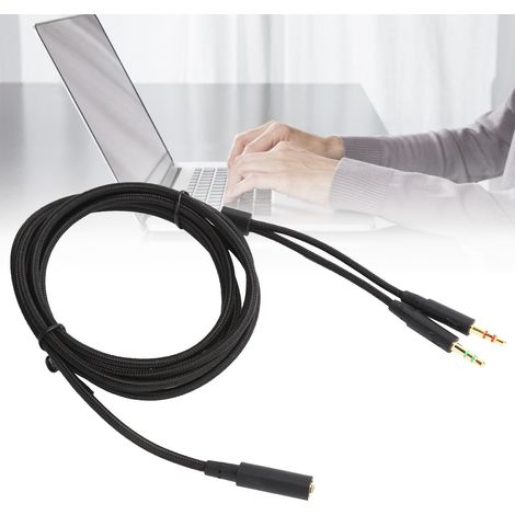 Adaptateur Audio Double USB Jack 3.5mm pour Casque HyperX Cloud Stinger/Mix/Alpha (1/5)