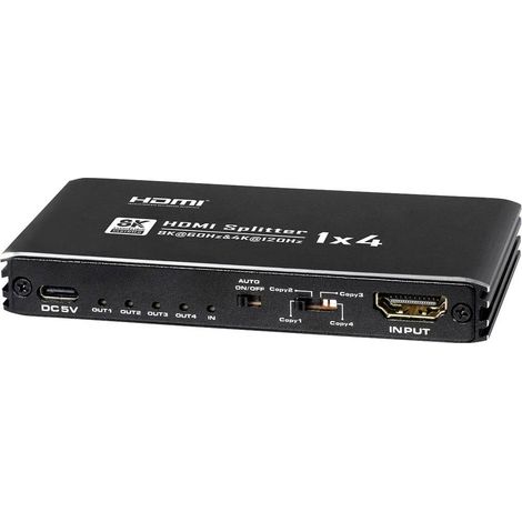 My Wall 8K HDMI Splitter 1 in 4 out Distributore, splitter HDMI (1/4)