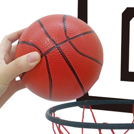 Wandmontierter Basketballkorb Nr. 7, Basketballkorb-Set für drinnen und draußen, für Jungen, Mädchen und Jugendliche, schwarz (1/4)
