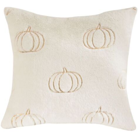 BUNTHAUS Housse de coussin Halloween, citrouilles en sequins, 45x45 cm, double face en peluche, décoration de fête pour canapé, salon. (1/4)