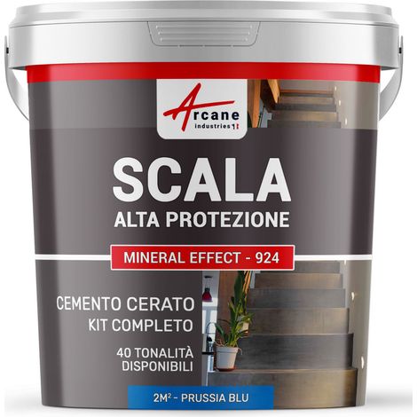 Cemento Cerato Scale - Kit Completo - 2 m² (in 2 strati) Blu di Prussia - ARCANE INDUSTRIES