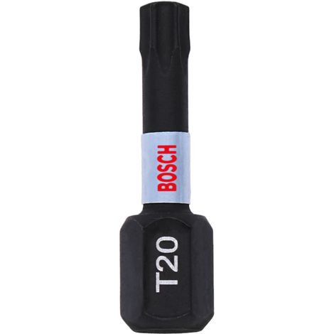 Bosch Puntas T20 25 mm Acero S2 Hexagonal 1/4
