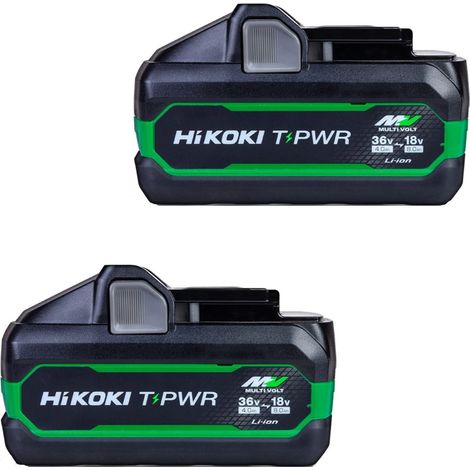 x2 Hikoki BSL3640MVT Battery Tabless MultiVolt 8.0Ah 18V / 4.0Ah 36V Battery (1/4)