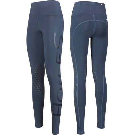 XS, Blau: Pferde-Reitleggings mit Super-Stretch-Stoff und Griff an den Knien für Frauen (1/3)