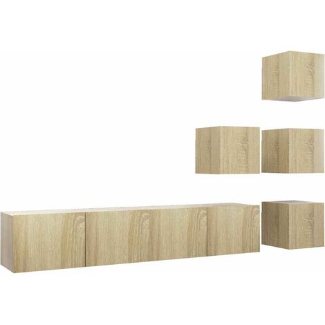 Maison Exclusive - Juego de muebles de salón 6 piezas roble Sonom (1/5)