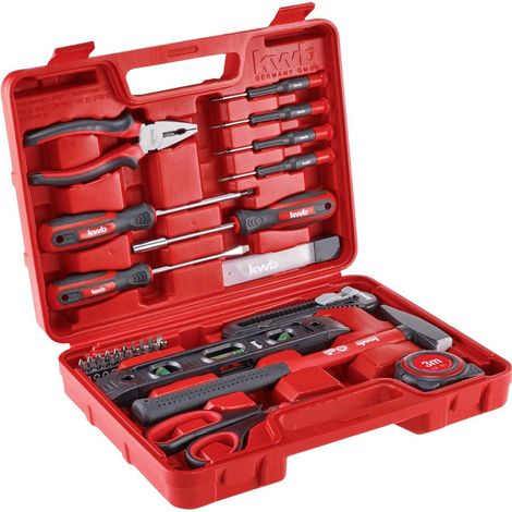 Einhell – Mallette à outils 35 pièces – Dimensions 31.5 x 24 x 8.3 cm – Acier chrome-vanadium – Poignées ergonomiques – Marteau TÜV avec poignée fibre de verre (1/4)