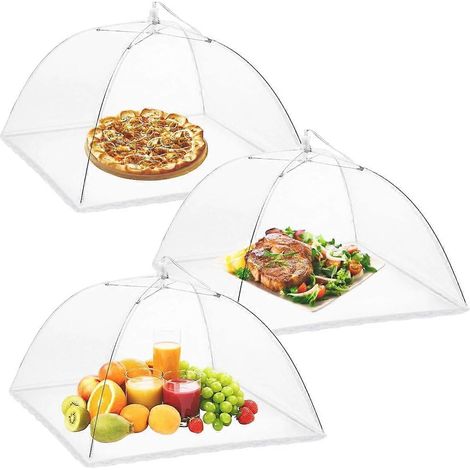 Couvre-aliments pliables en filet cloches alimentaires pop-up 43 cm protections pour pique-niques barbecues et fêtes (1/5)
