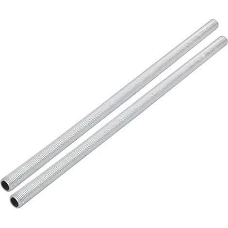 Tige Filetée Creuse M10 Tube Filete Filetage 265mm Longueur Lampe Tuyau Mamelon Réparation Luminaire Lampe Lustre Zingué Argenté (1/3)