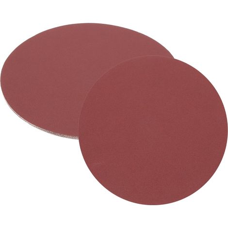 8pcs 250mm Disques De Ponçage PSA, 180 Grains Papier De Verre Auto-Adhésif À Dos Collant, Papiers De Ponçage Ronds Sans Trou Pour Usage À Sec/Humide, Pour Peinture, Bois, Métal (1/5)
