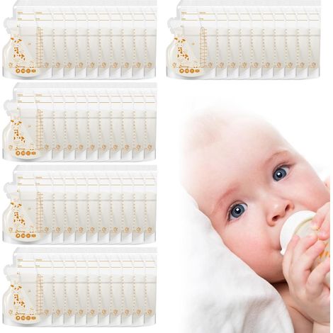 Muttermilchbeutel – 200 Stück – 250 ml – BPA-frei – Doppelt versiegelt – Gefrier- und kühlschrankgeeignet (1/5)