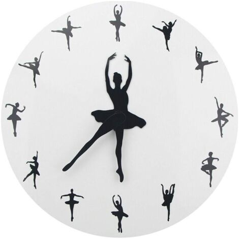 Ballerina-Wanduhr, hängende Dekoration mit Ballettmotiv, Ballerina-Uhr, Geschenkidee für die Wohnung (1/4)