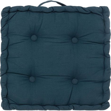 Cuscino in cotone anjali 40x40cm blu egeo - Atmosphera créateur d'intérieur