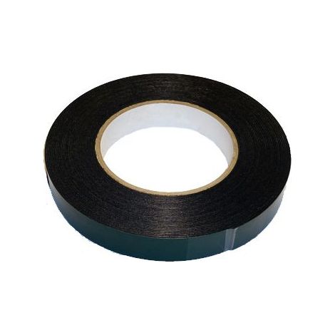 RUBAN ADHESIF DOUBLE FACE MOUSSE MULTI SURFACE NOIR 15 mm x 10 Mètres