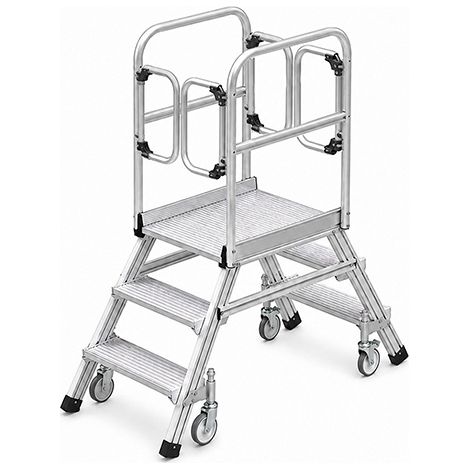 Plateforme mobile 2x3 marches - Hauteur max. de travail 2.73m - 618903-2P (1/4)