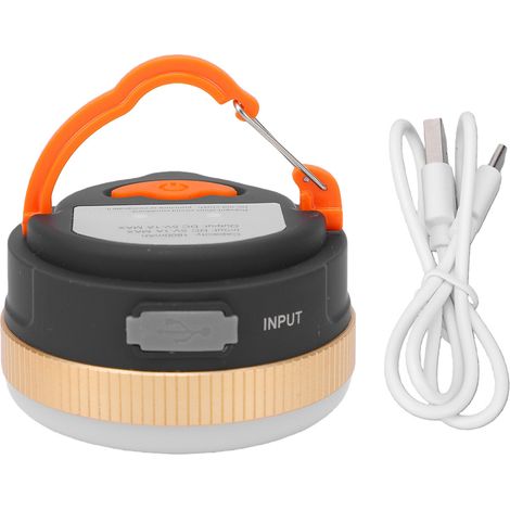 Wiederaufladbare LED-Campinglaterne, regendicht, für den Einsatz im Freien, mit 4 Helligkeitsstufen, einem Haken und langer Akkulaufzeit zum Wandern. (1/5)