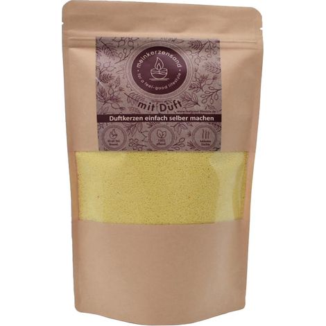 Sable pour bougie parfumé, 400 g, avec 3 mèches, granulés de cire parfumés (1/5)