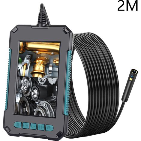 P30 dual camera with 4.3 inch 8mm diameter widescreen high-definition endoscope, 8 + 1 LED lens 2 million pixels IP68 waterproof 1960 × 1080 resolution, 2 meters rigid color screen (1/5)
