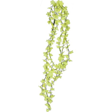 Vigne De Lierre Artificielle Suspendue Au Mur à 5 Branches, Fausse Fleur En Soie, Décoration De Maison Jaune (1/5)