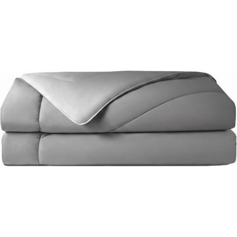 Cooling Blanket, Cooling Blanket, Summer Quilt, Lightweight Throw, Breathable, Air Permeable Structure, Soft Feel Fabric, Grey, Queen 229 x 229 cm (1/5)