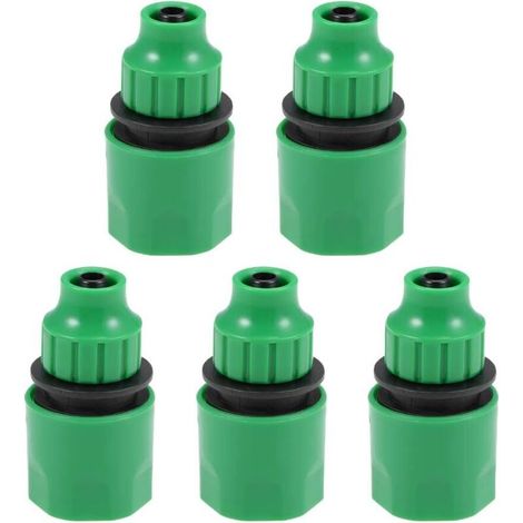 Adaptateur de tuyau de tuyau de connecteur rapide raccord de tuyau de diamètre intérieur de 8mm pour système d'irrigation de jardin 5 pièces