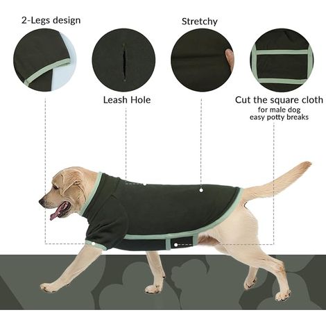 Manteau Polaire Chien, Veste Chiot Gilet Polaire Sweat-Shirt Pull Chien Petite Taille Pull pour Chihuahua Manteau Jack Russel Automne et Hiver(Vert, S) (1/4)
