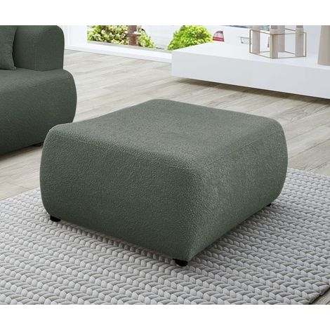 Polsterhocker Designerhocker Hocker ANIKE in Stoff Now or Never Grüngrau (1/3)