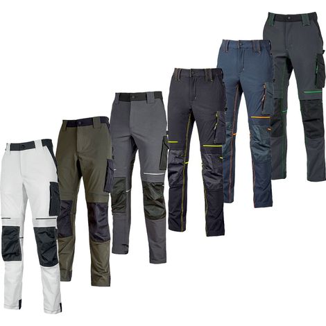 Pantalón de trabajo con estiramiento y múltiples bolsillos ATOM - Negro L - FR (44) - EU (50) (1/5)