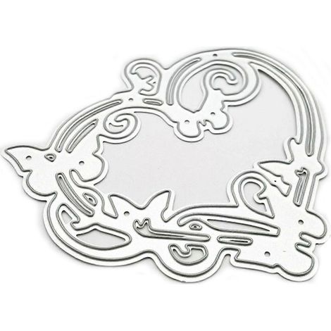 Cœur en Dentelle pour Découpe Papier - Matrice de Découpe Métal Papeterie Créative DIY (1/4)