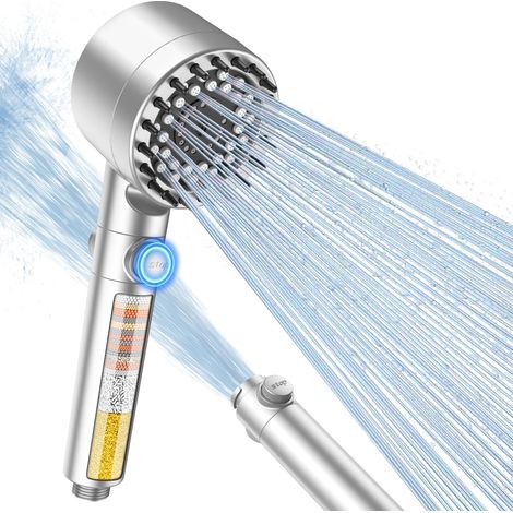 Pommeau de Douche Anti Calcaire, Filtre à 15 Couches, Haute Pression (1/5)
