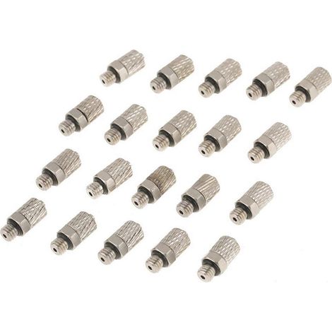 20 Stück M5 4 mm Mini-Pneumatik-Druckanschluss, gerader Stecker, Schnellkupplung für Luftschläuche