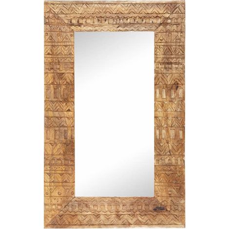 Maison Exclusive - Handgeschnitzter Spiegel 80x50x2,5 cm Massivho