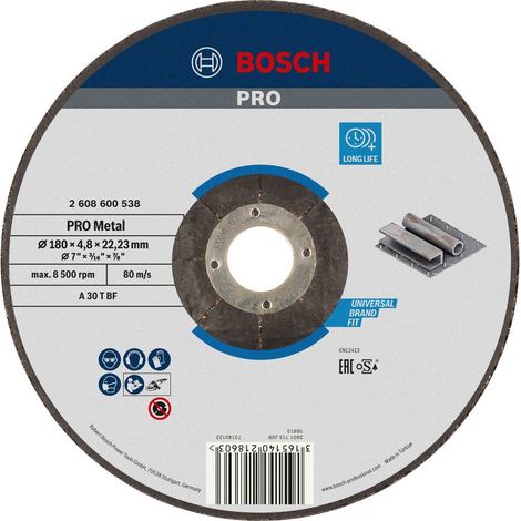 Bosch  PRO  Metal  Disco  abrasivo  180  x  4,8  x  22,23  mm  -  2608600538 (1/3)