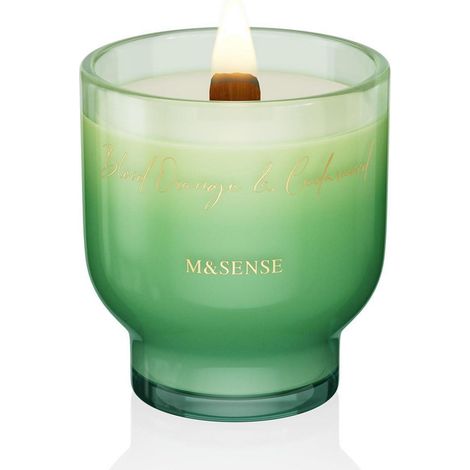 Bougie parfumée Orange sanguine Bois de cèdre avec mèche en bois, 280g, 60h de combustion