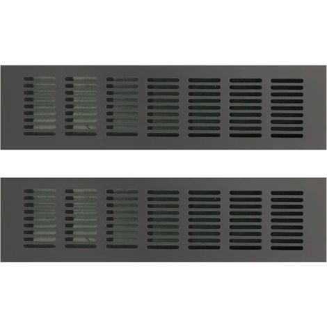 Rectangular ventilation grille, rectangular air opening, air outlet, rectangular ventilation grille, rectangular air opening for optimal ventilation 80 × 300 mm, 2 pieces (1/5)