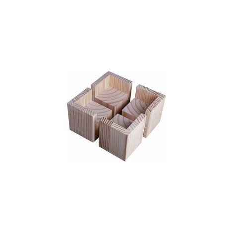 Lot de 4 élévateurs de Meubles Rehausseurs de Meubles en Bois, Lit de Bureau Riser Meubles Pieds de Levage Pieds jusqu'à pour Table de Bureau lit(Size:5x5x5cm) (1/5)