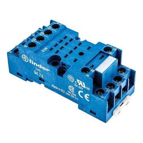 Zoccolo porta relè da barra din 14 pin 10A 250Vac
