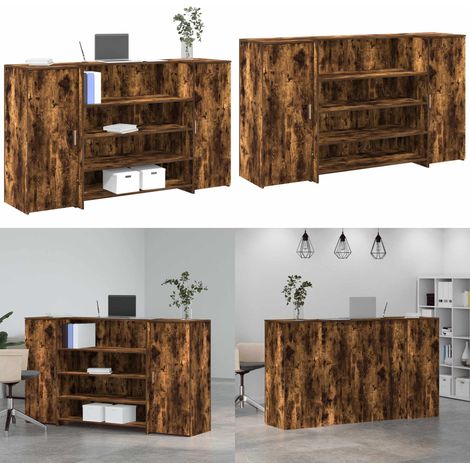 Empfangstheke Räuchereiche 180x50x103,5 cm Holzwerkstoff - Holzwerkstoff - Räuchereiche (1/5)