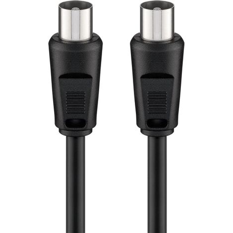 Goobay 68146 Cable conector antena, 1,5 m, color negro