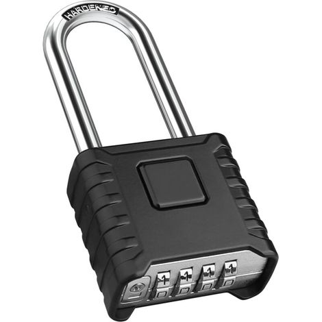 Heavy Duty Outdoor Combination Lock, [Weatherproof] 52mm Long Shackle, Large 4 Digit Padlock with 8mm Thick 304 Stainless Steel Shackle for Garage, School, Gate, Shed, Warehouse, Gym