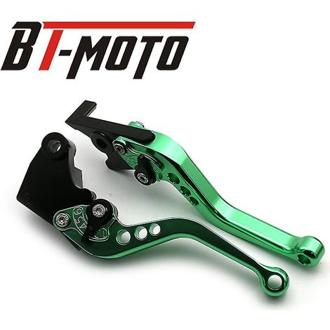Brems- und Kupplungshebel für Yamaha YZF-R1/YZFR1 (2004-2008) und YZF-R6/YZFR6 (2005-2016), kurzer Aluminiumgriff, grün.