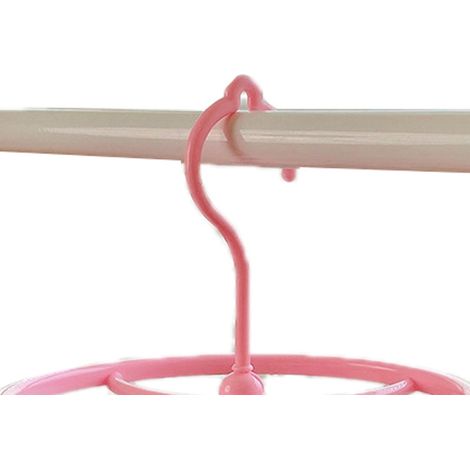 Étendoir à linge suspendu en plastique pour chaussettes, sous-vêtements, manches longues, petits vêtements, pince à linge pour la maison, les étudiants, les dortoirs, rose cœur (1/5)