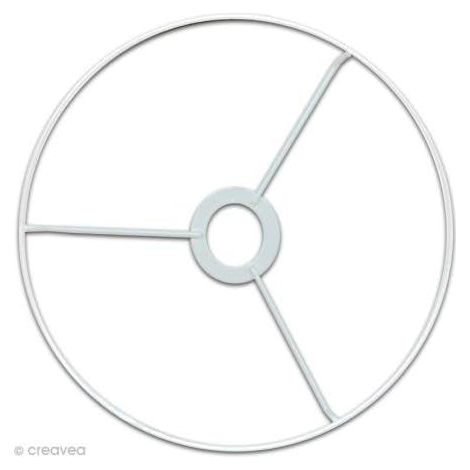 1 Cercle à bague pour abat-jour 40 cm, structure métallique robuste, accessoire luminaire intérieur