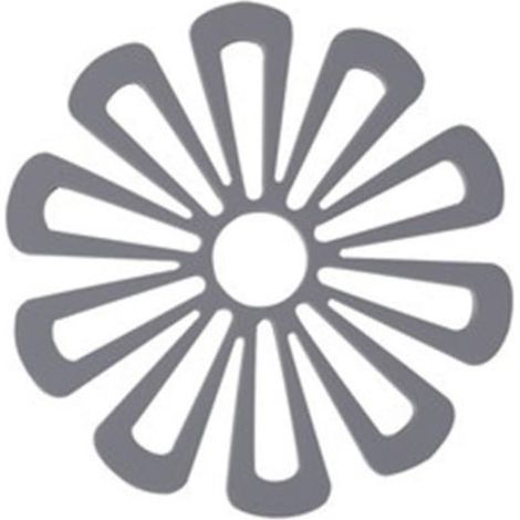 Tapis de table, tapis isolant pour table à manger, tapis anti-brûlure, tapis à vaisselle domestique, dessous de verre à thé antidérapant floral, gris (1/5)