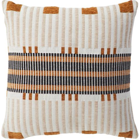 Cuscino in lino jacquard jangwa 40x40 cm - Atmosphera créateur d'intérieur (1/4)
