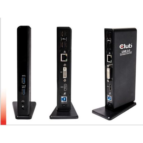 CLUB3D USB Gen1 Type A Dual Display Docking Station (1/5)