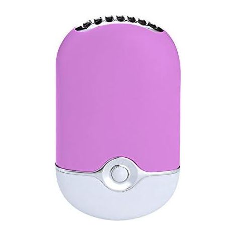 Mini ventilateur USB rechargeable F015 violet, climatiseur silencieux portable, brumisateur purificateur d'air, refroidisseur personnel pour voyage, main, 2 en 1, faible bruit (1/5)