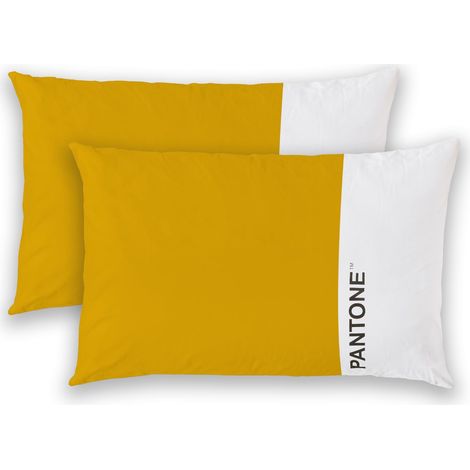 Taies d'oreiller de lit 50 x 80 cm Coton 100% certifié OekoTex, Housse de Coussin de lit, 2 pièces, Frais Respirants, taie d'oreiller avec Rabat de 20 cm, Linge de lit Doux (1/5)